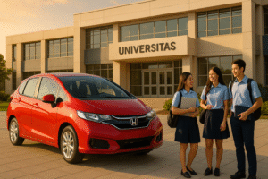 Honda Jazz – Mobil Ringkas Andal untuk Mahasiswa Universitas Akmanuma, SMK Fransiskus 1 & 2.
